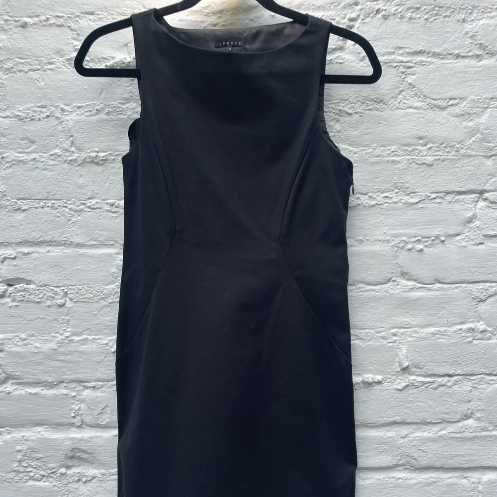 Theory black mini dress